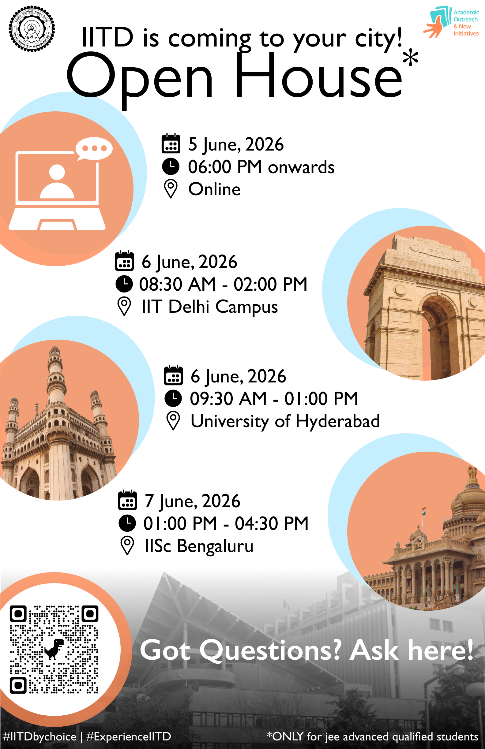IITD is coming to your city! Open House