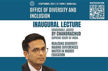 Supreme Court Judge Hon’ble Justice D.Y. Chandrachud to Deliver Inaugural Talk for the Office of Diversity and Inclusion at IIT Delhi