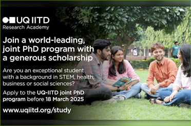 UQ-IITD: Applications open for joint PhD program (July 2025 intake)