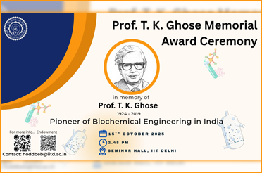 Prof. T.K. Ghose Memorial Award Ceremony