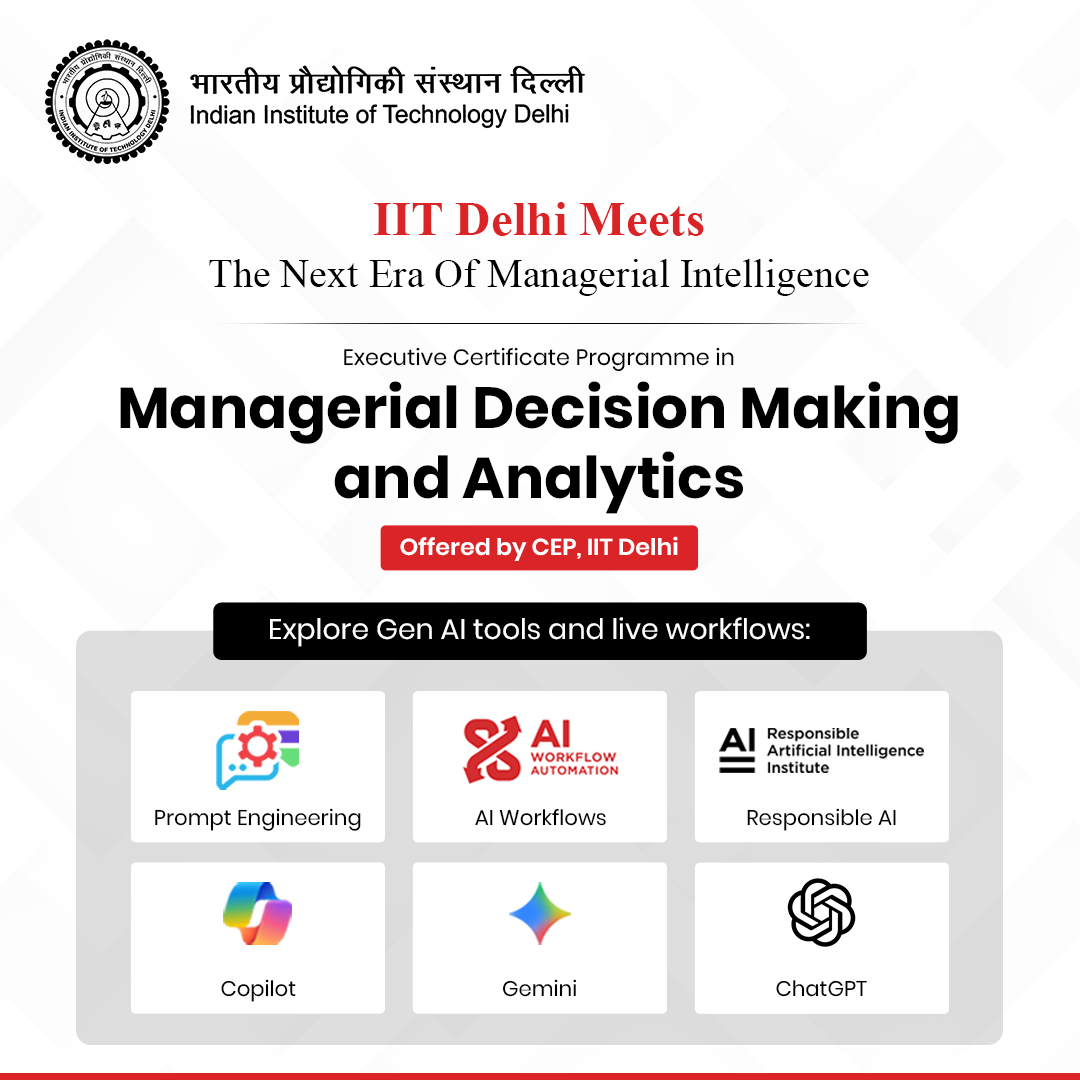 Executive Certificate Programme in Managerial Decision Making and Analytics