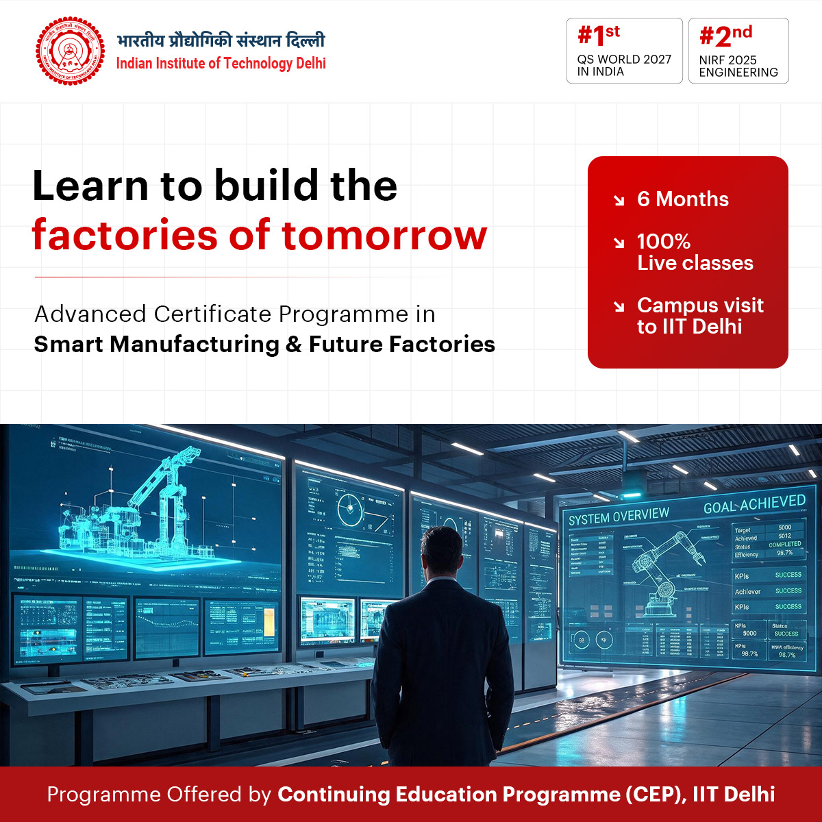 Advanced Certificate Programme in Smart Manufacturing & Future Factories