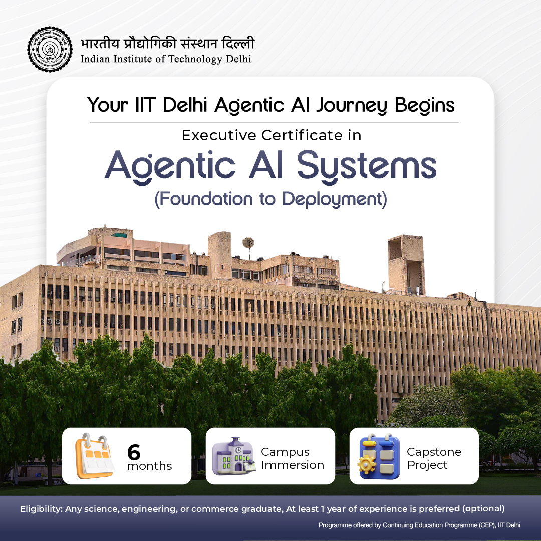 Executive Certificate in Agentic AI Systems (Foundation to Deployment)