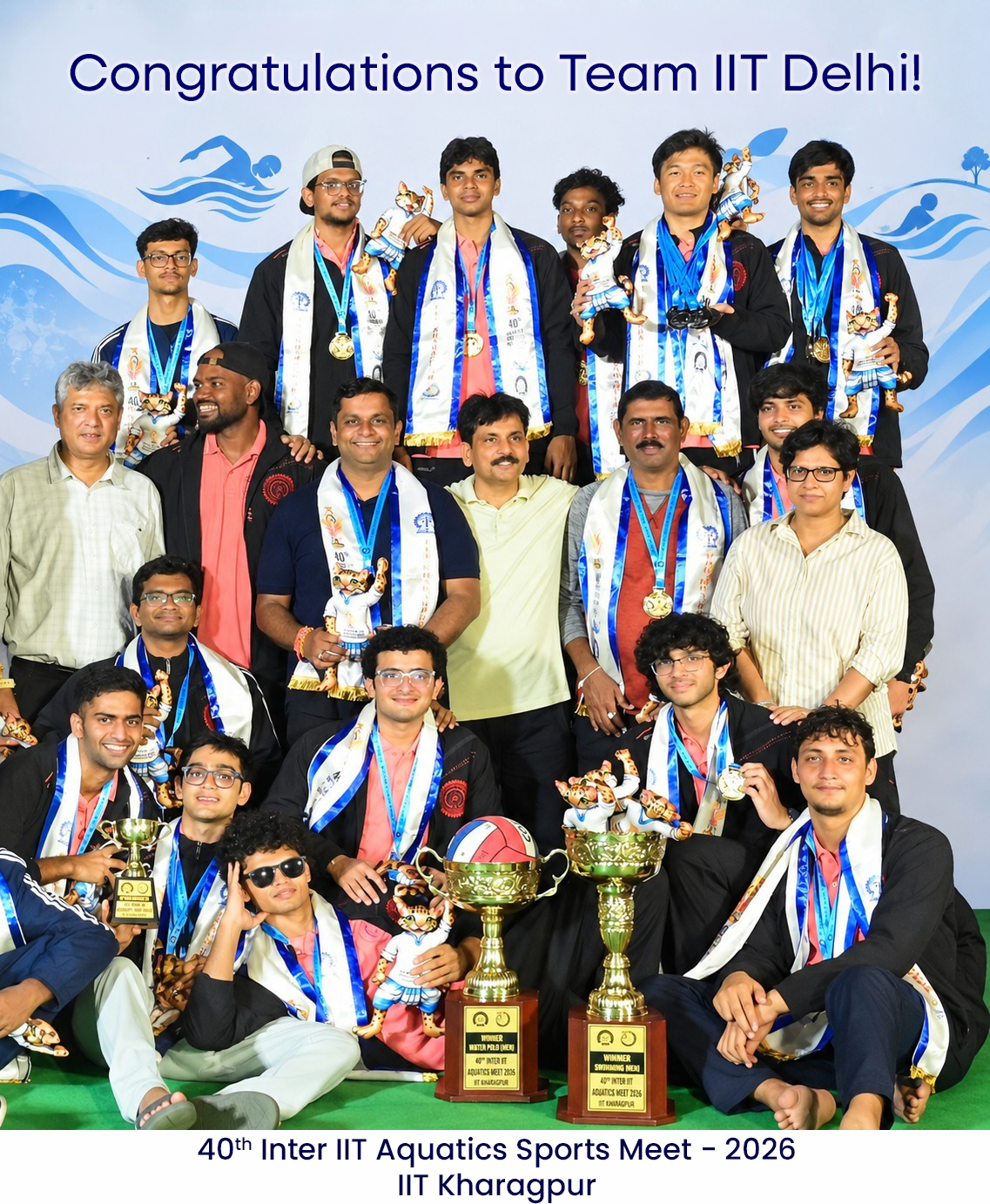 Outstanding Performance by IIT Delhi Students at the 40th Inter-IIT Aquatics Meet