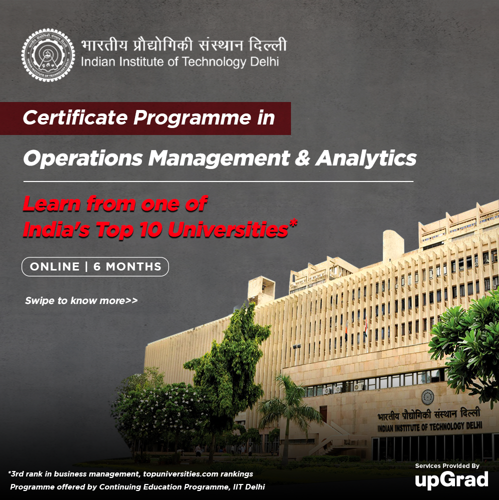 3rd Certificate Programme in FINANCE FOR NON FINANCE EXECUTIVES : IIT  Delhi