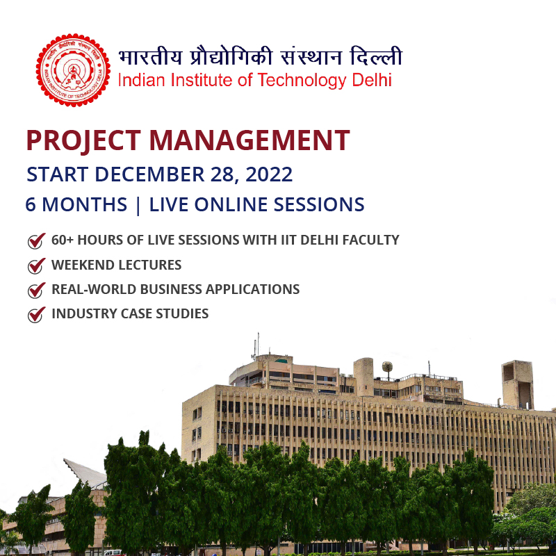 IIT Delhi's Project Management Certificate course: Your gateway to